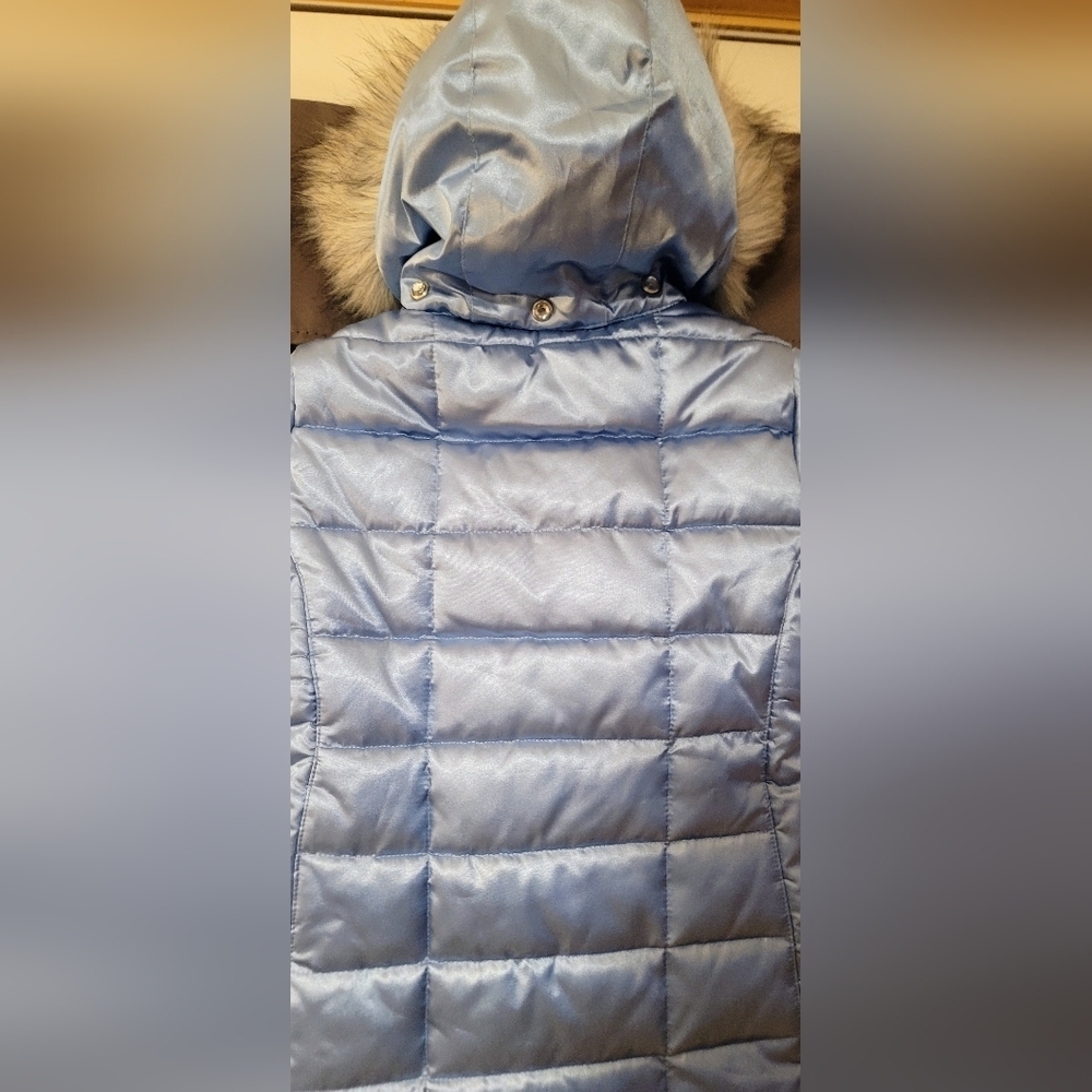 Vintage Y2K Kmart Brand EXTREME Girls 4/5 Blue Pearl Puffer Jacket 90s - Picture 6 of 16
